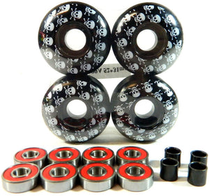 Graphic 52mm Pro Skateboard Wheels + ABEC 7 Bearings